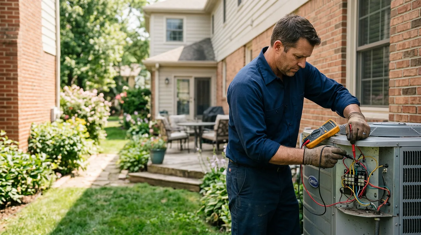 HVAC technician working near Flat Rock, NC